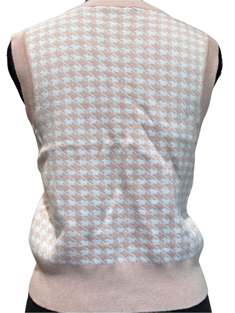 Buffalo David Bitton Pink Houndstooth Sweater Vest XS - Picture 3 of 5